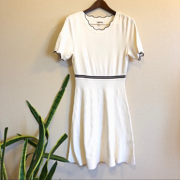 Maison Jules || NWT Scalloped Fit Flare Dress - Picture 2 of 7
